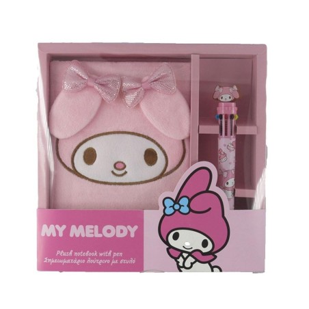 MY MELODY - Gift Set Notebook A5 Peluche + Stylo bille 3D 