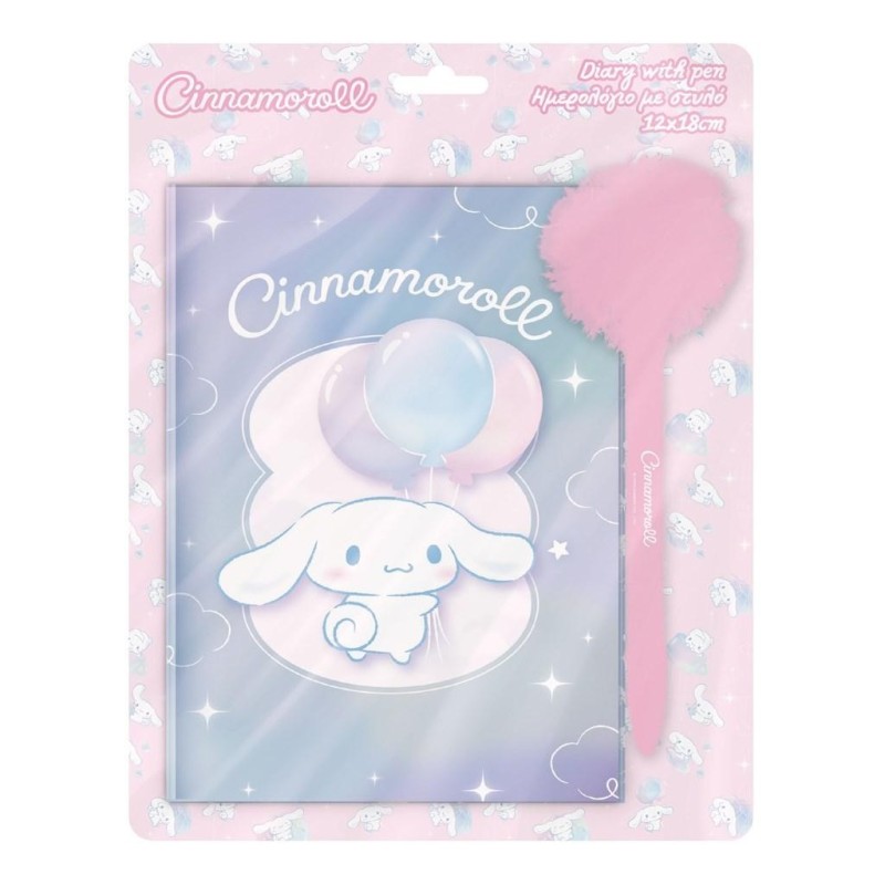 CINNAMOROLL - Gift Set Journal Intime avec cadenas +Stylo-bille Pompom 