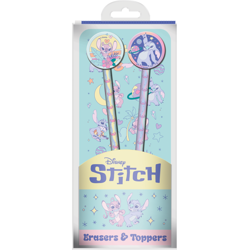 STITCH & ANGEL - Space Rocks - Set de 2 Crayons avec des Toppers 