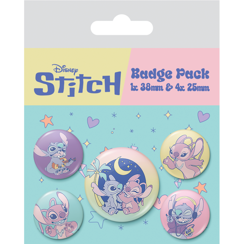 STITCH & ANGEL - Space Rocks - Pack 5 Badges 