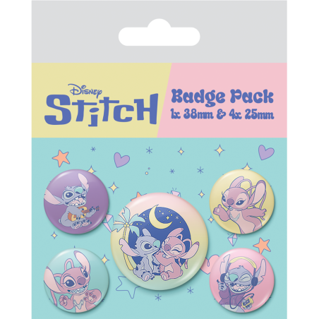STITCH & ANGEL - Space Rocks - Pack 5 Badges 