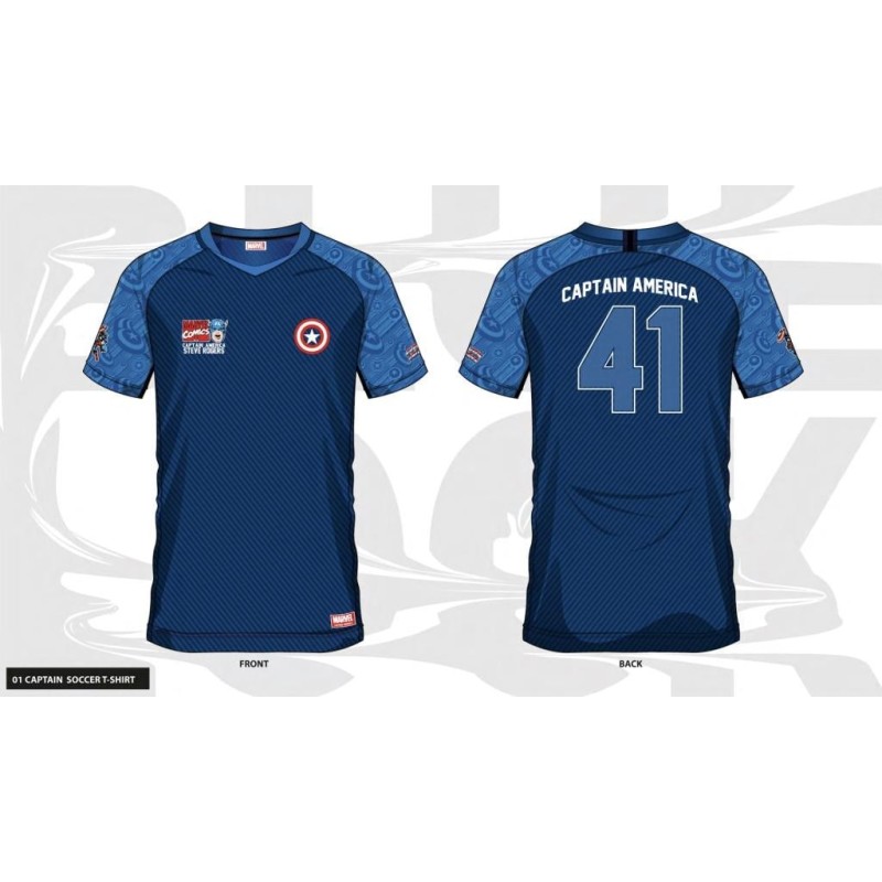 MARVEL - Captain America 41 - Maillot de Foot Homme (M) 