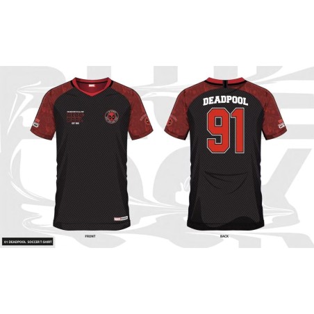 MARVEL - Deadpool 91 - Soccer Jersey Men (XXL) 