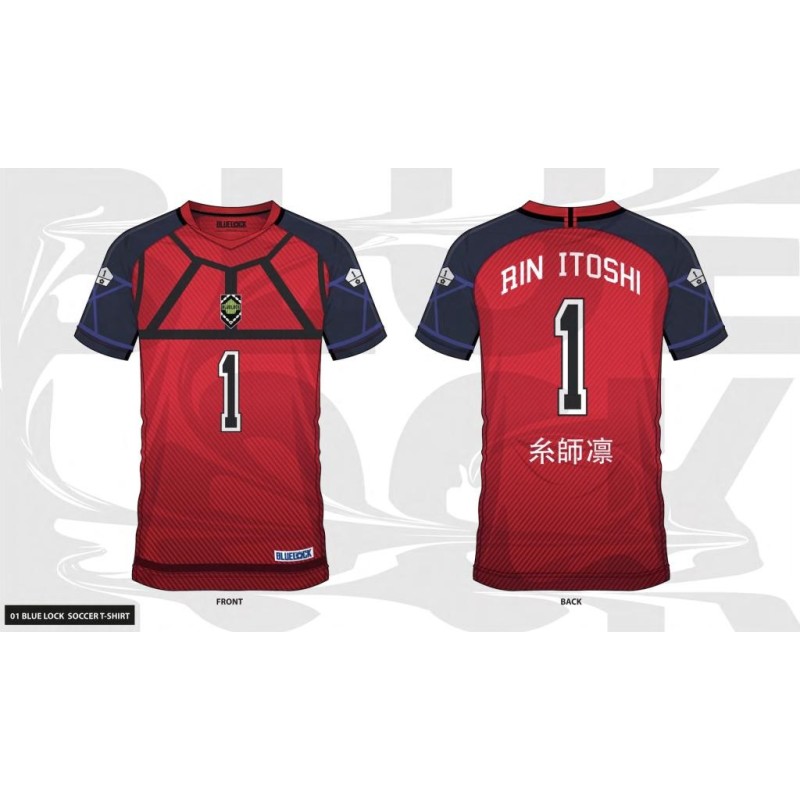 BLUE LOCK - Rin Itoshi 1 - Maillot de Foot Homme (XL) 