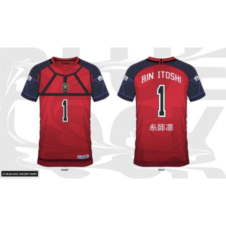 BLUE LOCK - Rin Itoshi 1 - Maillot de Foot Homme (L) 