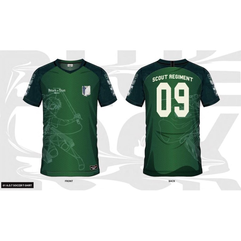 L'ATTAQUE DES TITANS - Scout Regiment 09 - Maillot de Foot Homme (S) 