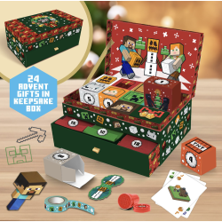 MINECRAFT - Coffret Souvenir - Calendrier de l'Avent 24 boites 2