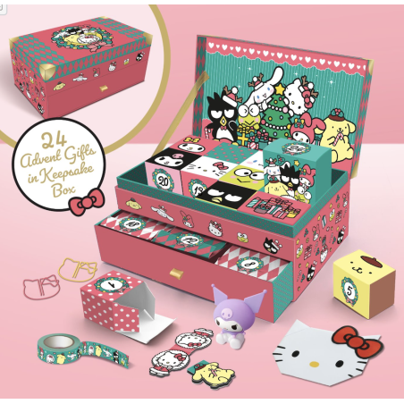 HELLO KITTY - Coffret Souvenir - Calendrier de l'Avent 24 boites 