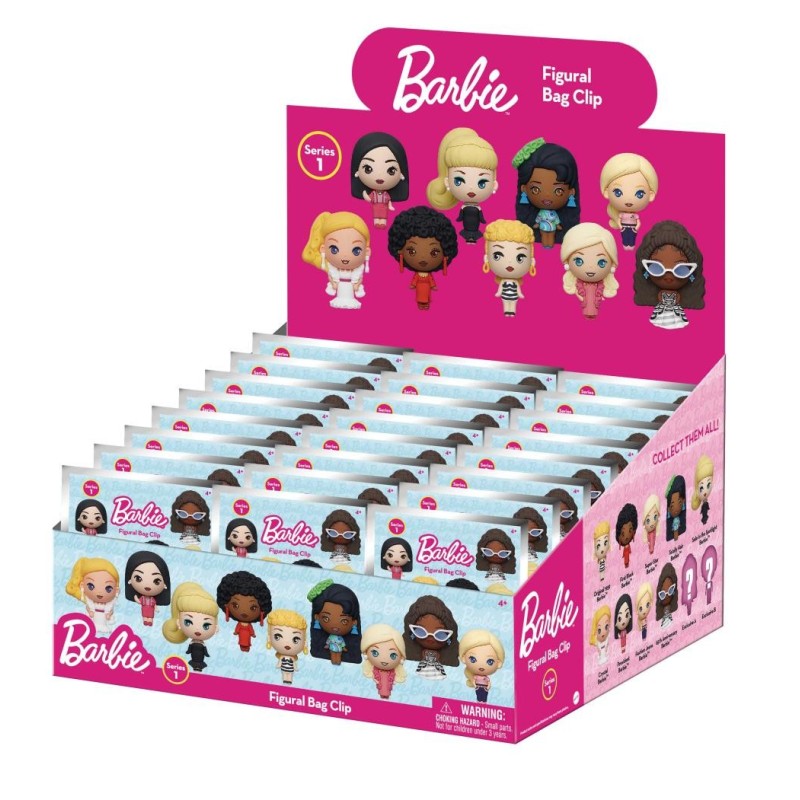 BARBIE - Series 1 - 3D Foam Bag Clip (Display 24 Pcs) 