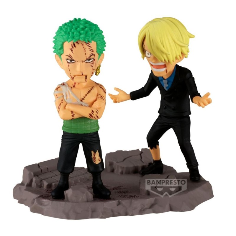 ONE PIECE - Roronoa Zoro & Sanji - Figurine WCF Log Stories 8cm 