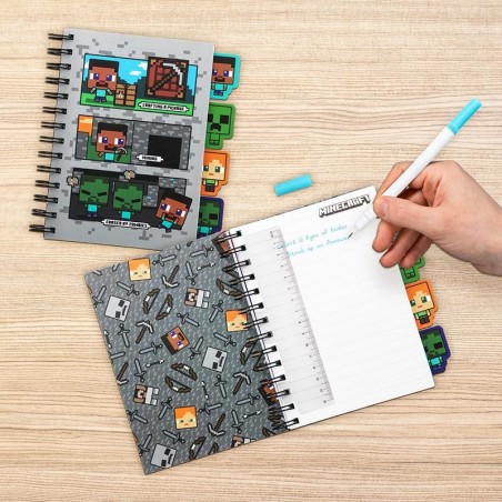 MINECRAFT - A5 Notebook with dividers 