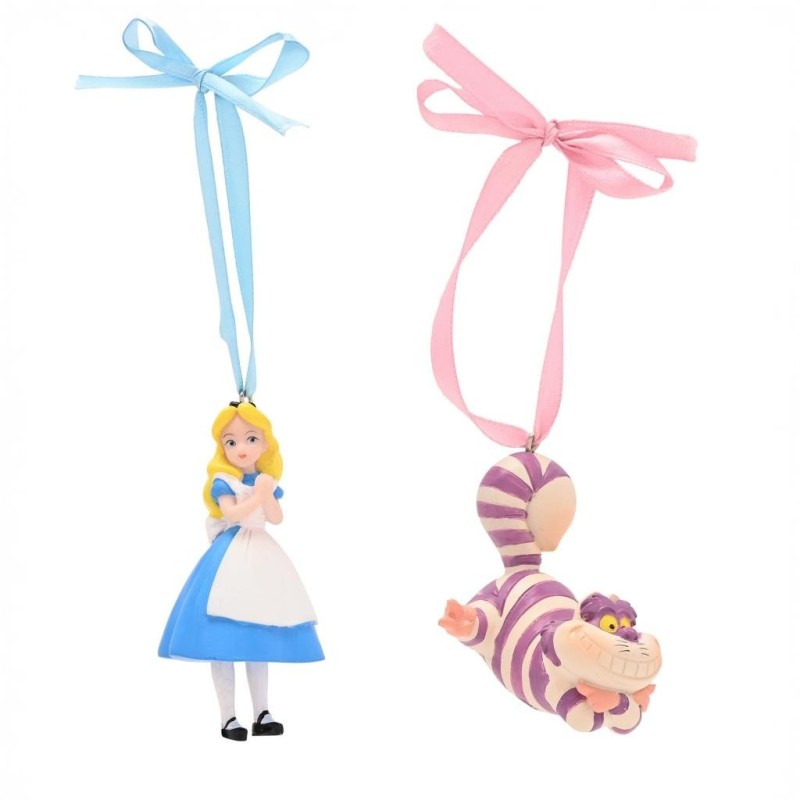 DISNEY - Alice & Chat du Cheshire - Set de 2 Décorations 