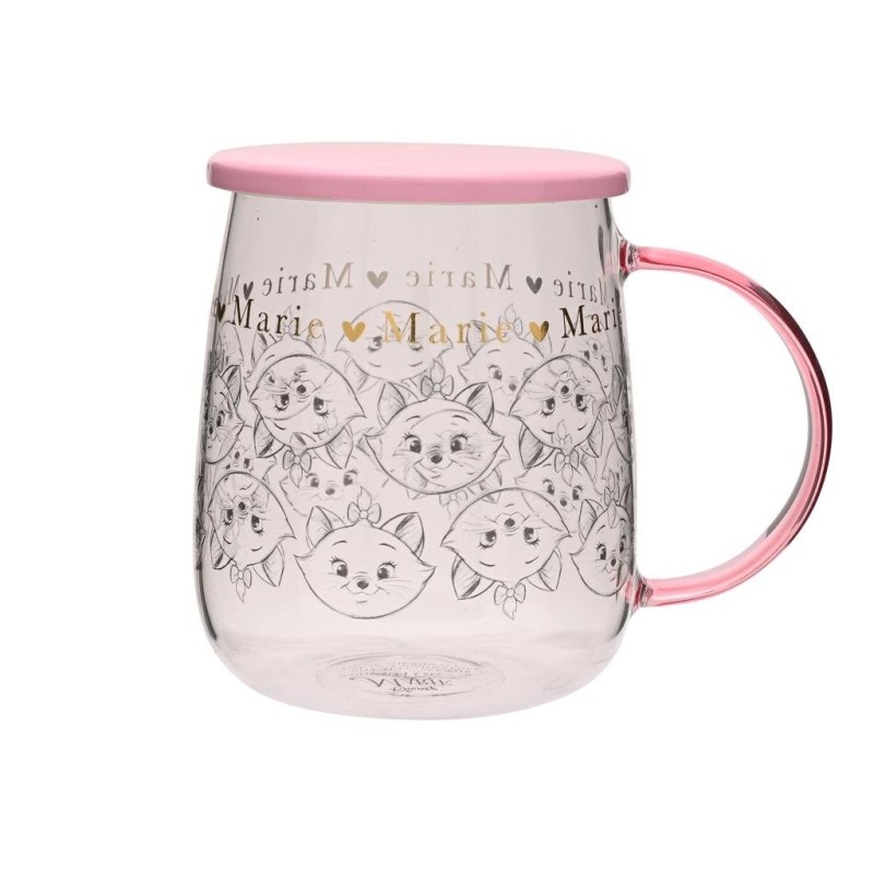DISNEY - Marie - Mug en Verre avec Couvercle 540ml 