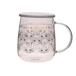 STITCH - Mug en Verre avec Couvercle 540ml 2