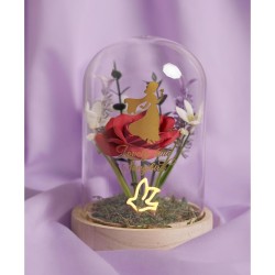 DISNEY PRINCESSES - Blanche-Neige - Cloche Florale avec Lumière Néon 2
