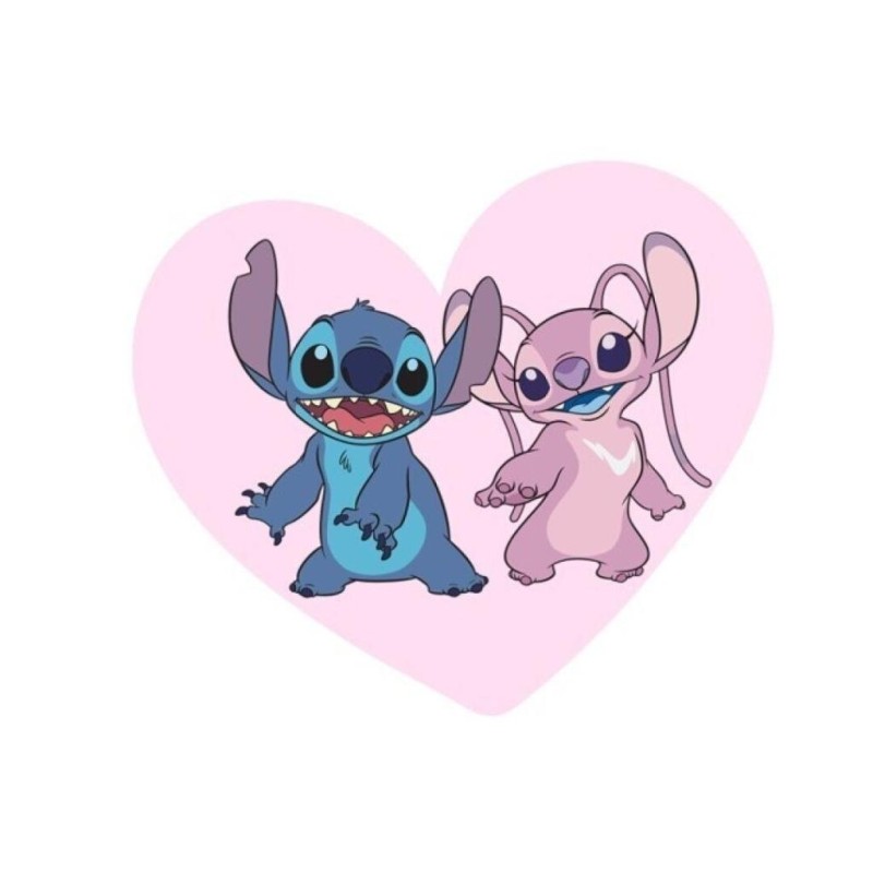 LILO & STITCH - Stitch & Angel "Coeur" - Coussin 