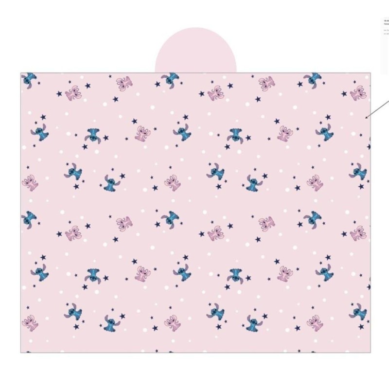 DISNEY - Stitch & Angel "Rose" - Couverture à capuche 120x150cm 