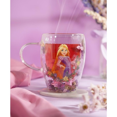 DISNEY PRINCESSES - Raiponce - Verre avec Fleurs Sechées 300ml 