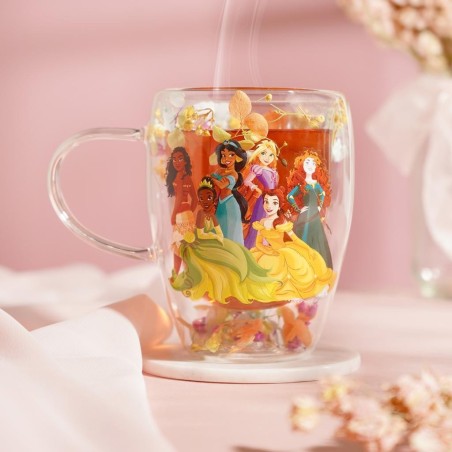 DISNEY PRINCESSES - Princesses - Verre avec Fleurs Sechées 300ml 