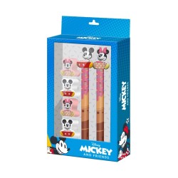 MINNIE & MICKEY - Muffin - Set de 2 Crayons + 4 Gommes 2