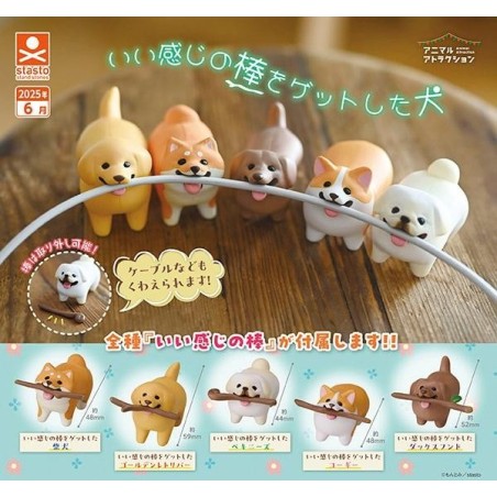 GASHAPON - Dogs with Sticks (Lot de 40 Capsule 58mm) 