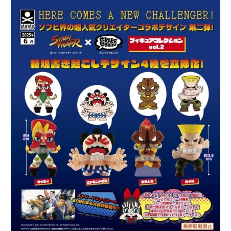 GASHAPON - Street Fighter X Grape Brain Vol 2 (Lot de 30 Capsule 68mm) 