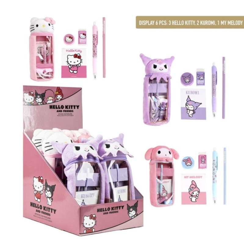 HELLO KITTY & Friends - Display de 6 Sets de Papeterie 6pc 