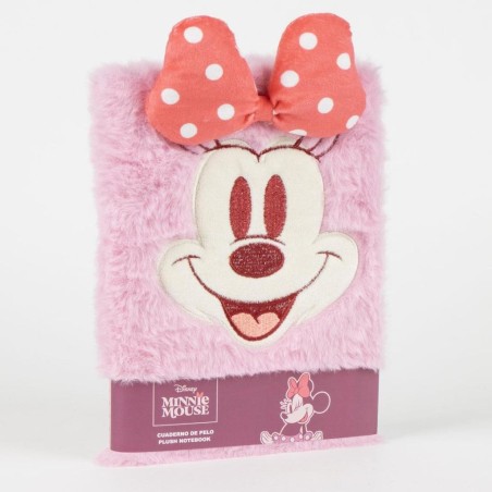MINNIE - Smiley - Notebook Premium Fourrure - Format A5 