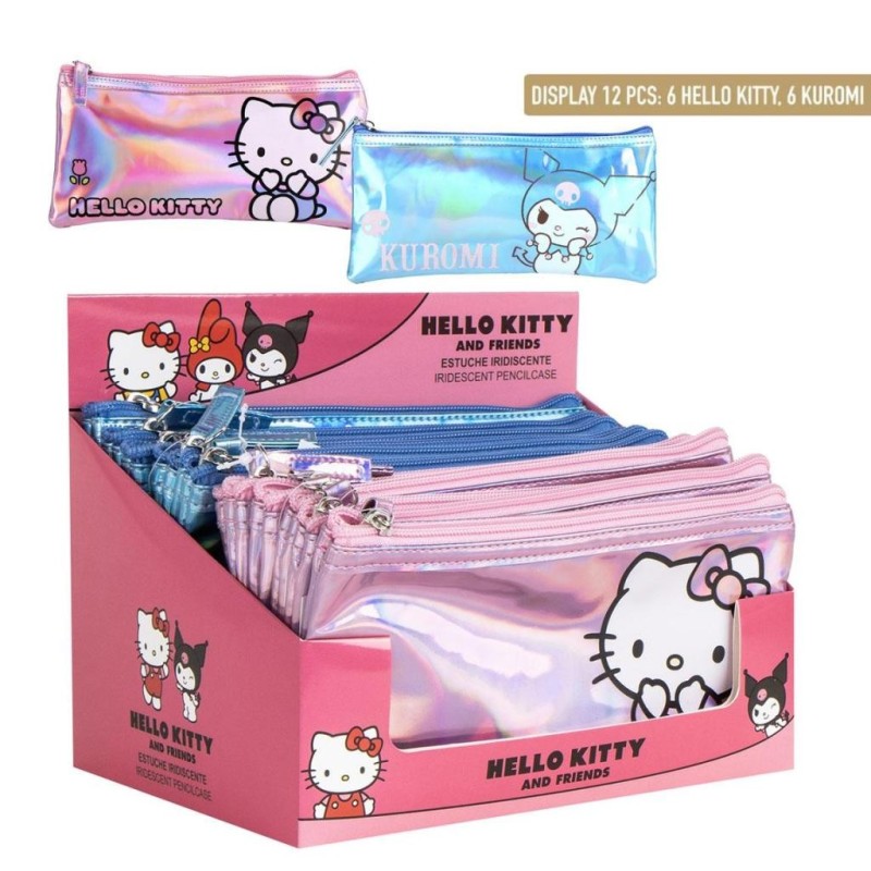 HELLO KITTY & KUROMI - Display de 12 Trousses Nacrées 