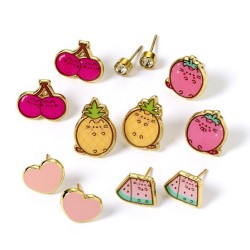 PUSHEEN - Fruits - Set de 6 Pairs de Clous d'Oreilles 2