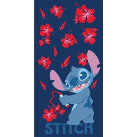 DISNEY - Stitch "Fleurs rouges" - Serviette de Plage 90x170cm 