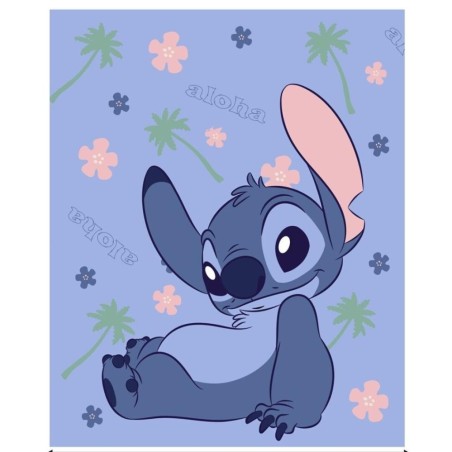LILO & STITCH - Stitch "Aloha" - Couverture Flanelle 130x160cm 
