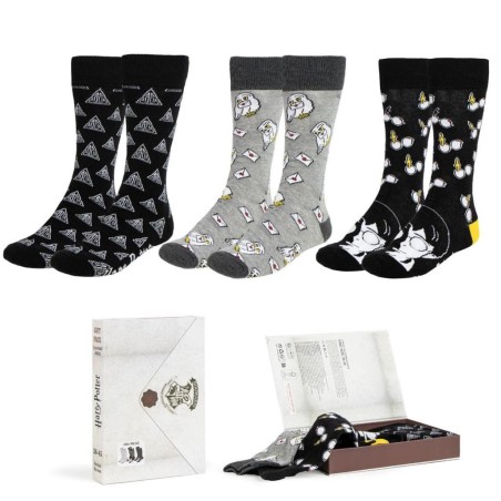 HARRY POTTER - 3 Pairs socks Pack (UK Size 5-10,5) 