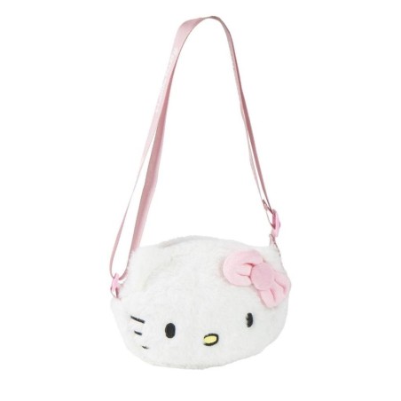 HELLO KITTY - Head - Sac à Bandoulière Peluche - 17x14x4cm 