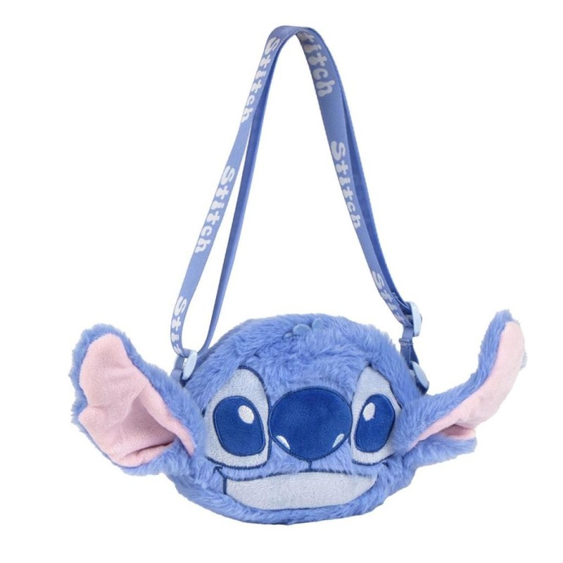 STITCH - Head - Sac à Bandoulière Peluche - 17x14x4cm 