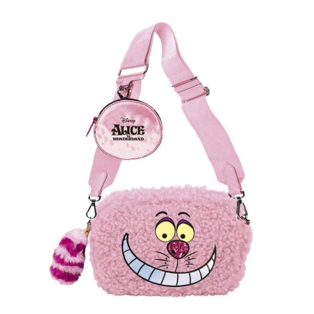 ALICE - Chat du Cheshire - Sac à Bandoulière Fourrure - 18,5x12,5x8cm 