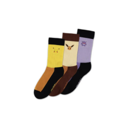 POKEMON - Trio Crew - Pack de 3 paires de chaussettes (T35-38) 