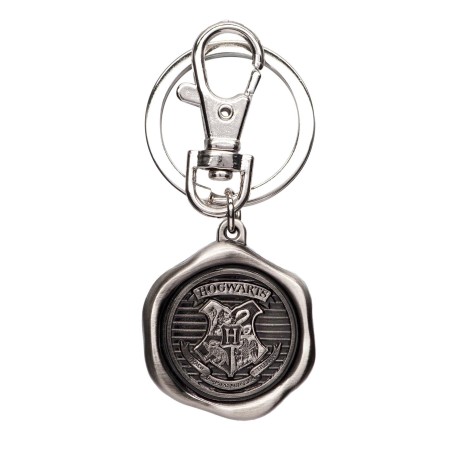 HARRY POTTER - Hogwarts Logo - Pewter Keychain 