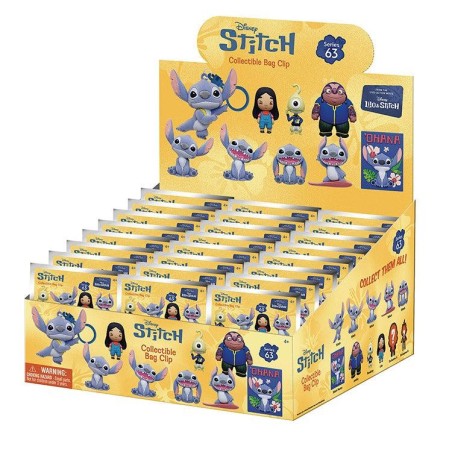 LILO & STITCH MOVIE - Series 1 - 3D Foam Bag Clip (Display 24 Pcs) 