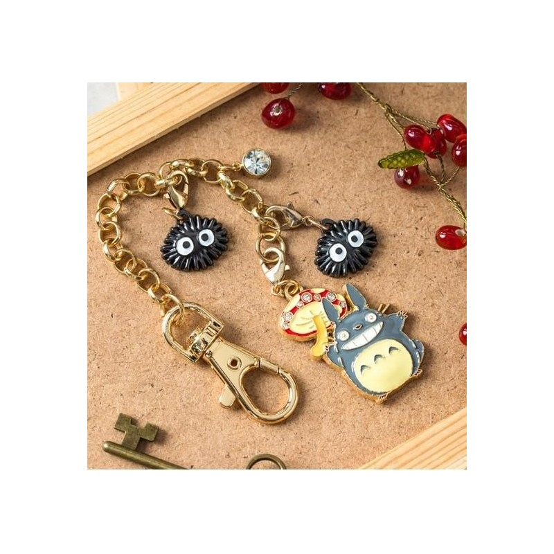 MON VOISIN TOTORO - Totoro gris & champignon - Chainette charms 