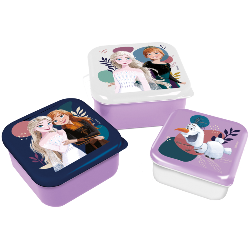 REINE DES NEIGES - Elsa & Anna - Boîtes à Snack - 3 pcs 