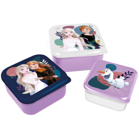 REINE DES NEIGES - Elsa & Anna - Boîtes à Snack - 3 pcs 