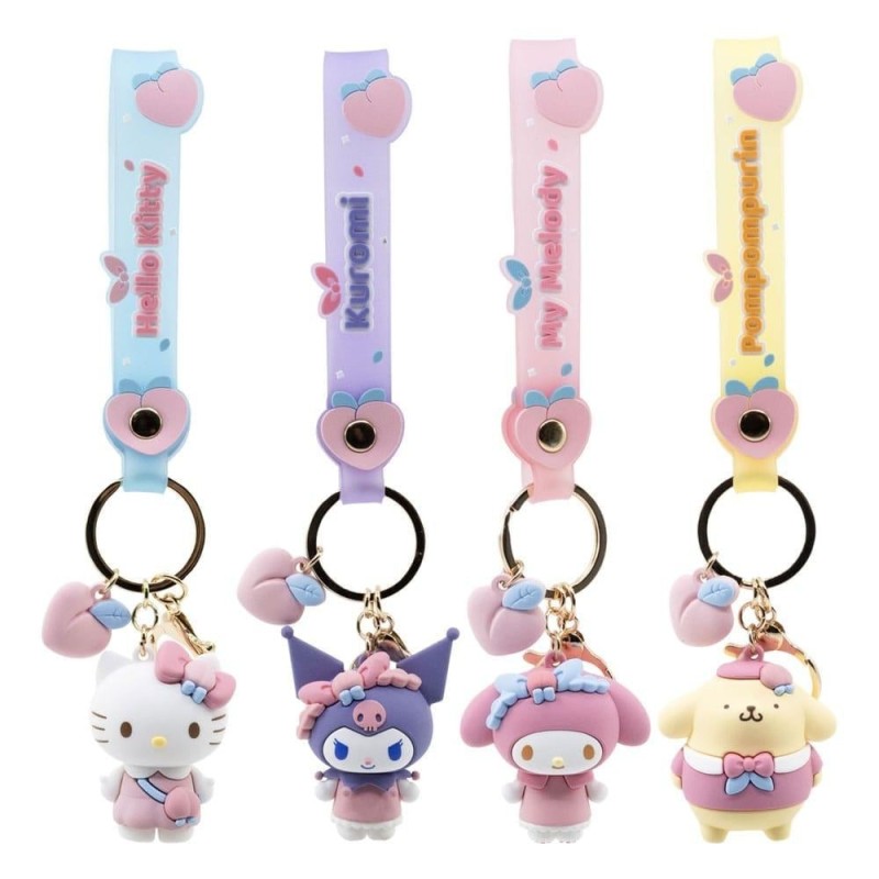HELLO KITTY - Peach Series - Assortiment 12 Keychain 6-7cm 