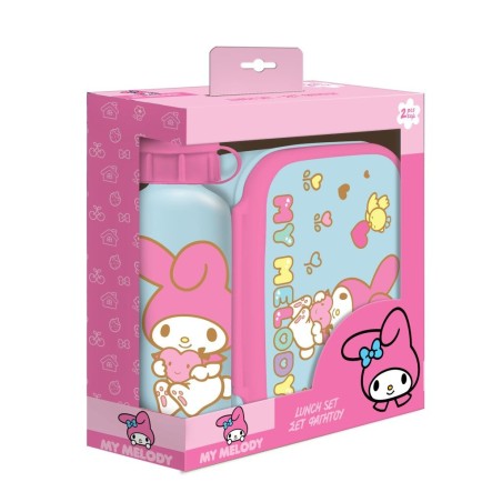 MY MELODY - Set of Lunch Box & Allumium Bottle 500ml 