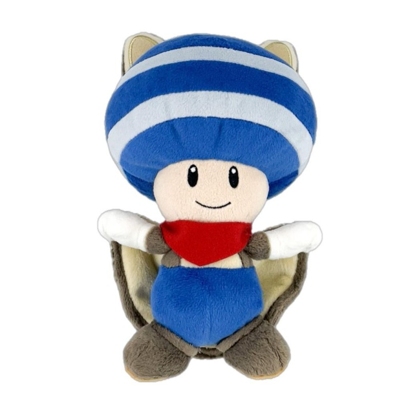 SUPER MARIO - Flying Squirrel Blue Toad - Plush 21cm 