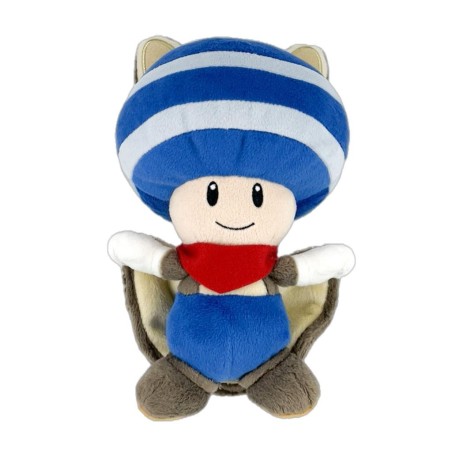SUPER MARIO - Flying Squirrel Blue Toad - Plush 21cm 