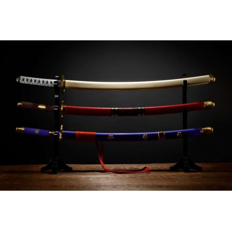 ONE PIECE - 3 épées de Roronoa Zoro - Réplique Proplica 95cm 