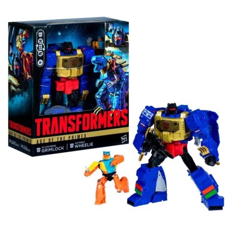 TRANSFORMERS - Grimlock & Wheelie - Figurine Age of the Primes 19cm 
