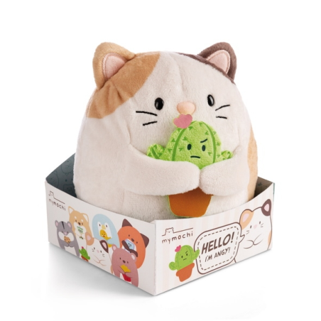 BIG FRIENDS - Chat Angy avec Cactus - Peluche 27cm 