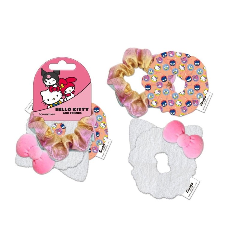 HELLO KITTY - Accessoires Cheveux "Chouchou" - 3 Pc 